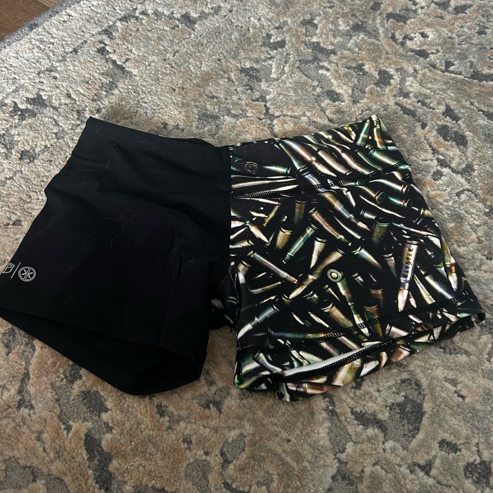 Black and Multicolor Women's Shorts